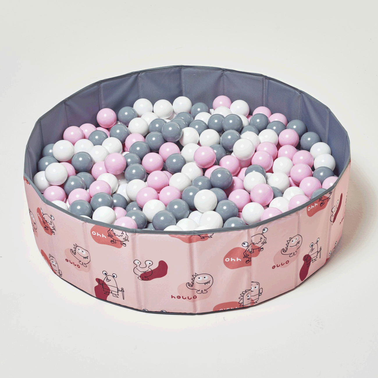 Foldable Space Saver Ball Pitt Kids Pink
