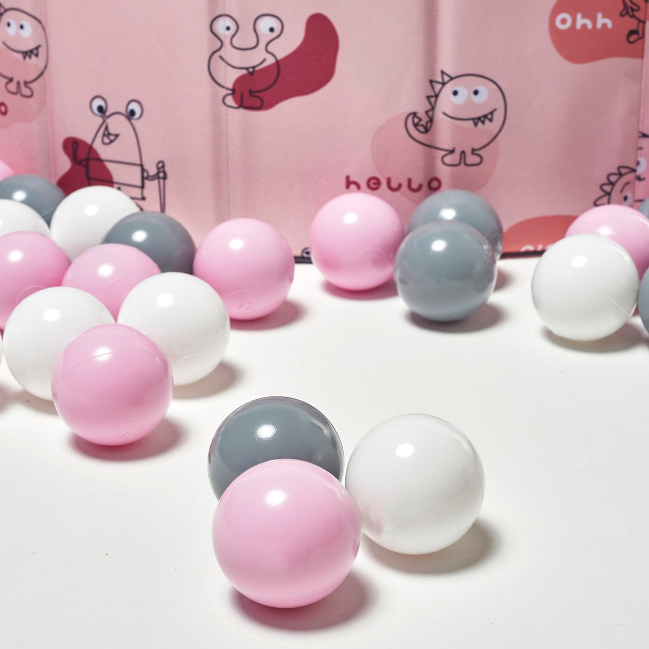 Foldable Space Saver Ball Pitt Kids Pink