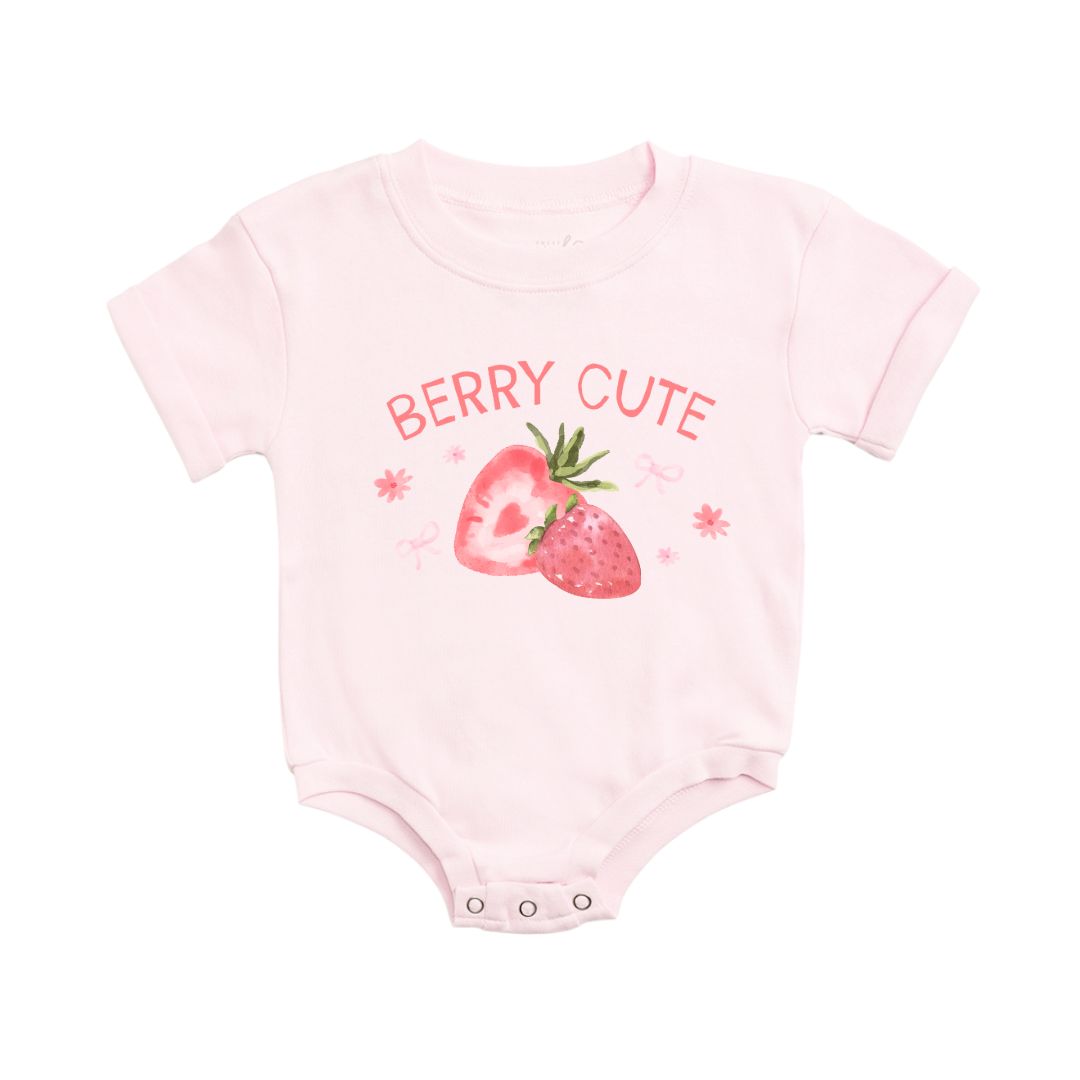Berry Cute Strawberry Short Sleeve Romper