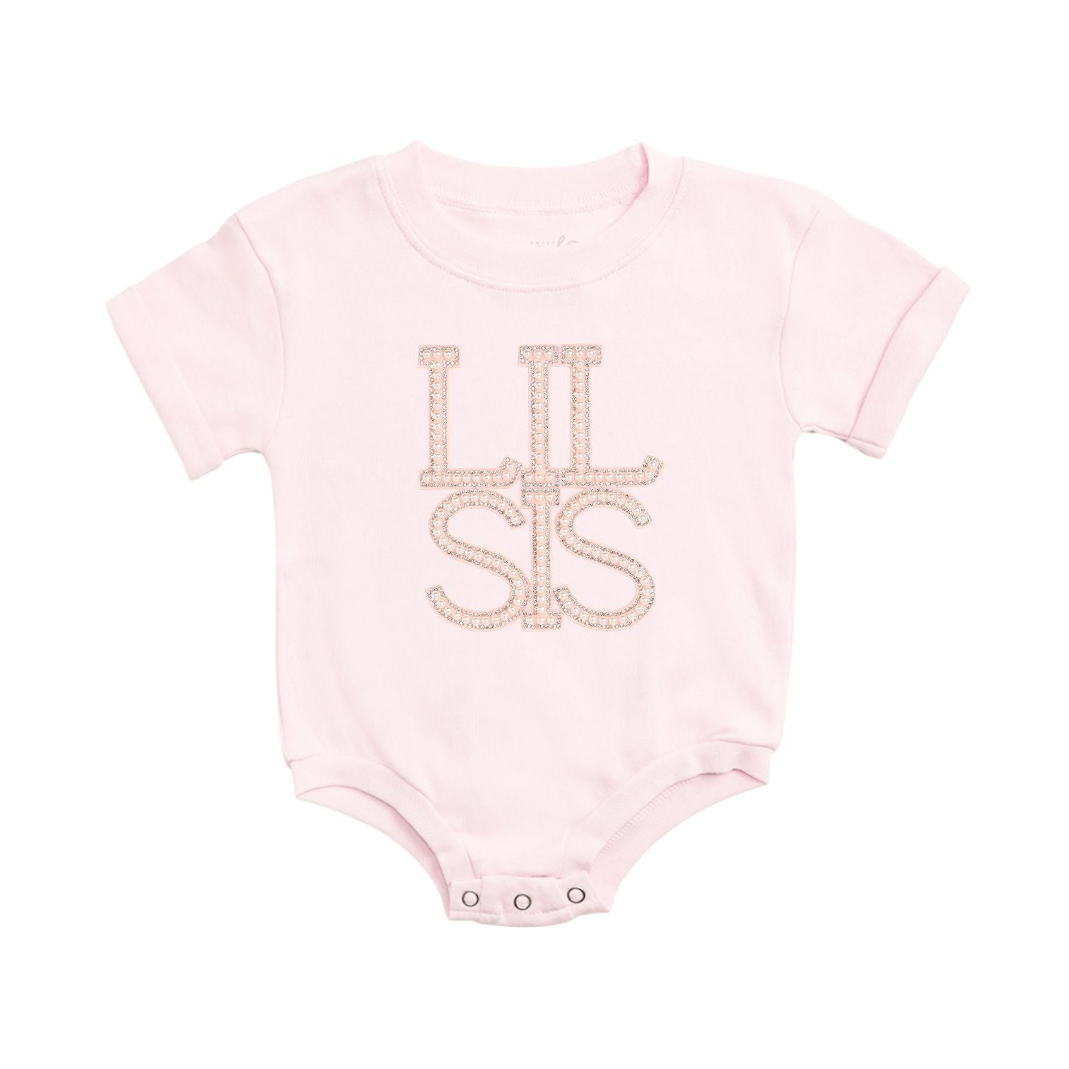 Lil Sis Pearl Patch Short Sleeve Romper