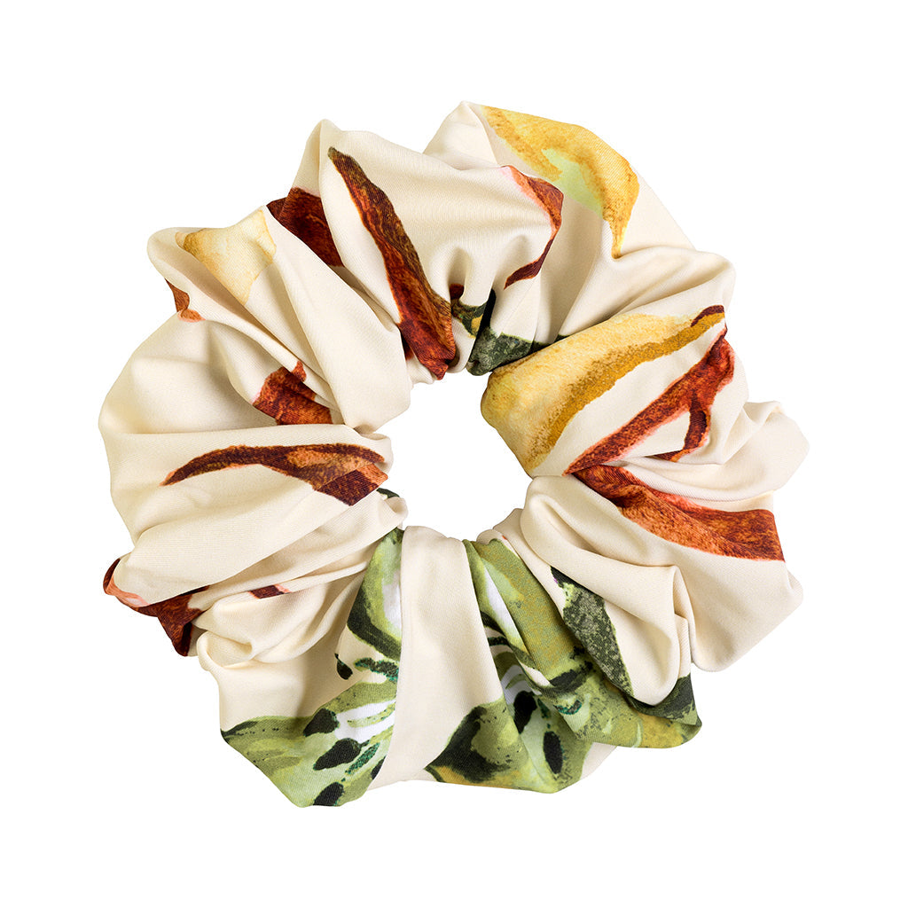 Rooted Floral Chunky Scrunchie