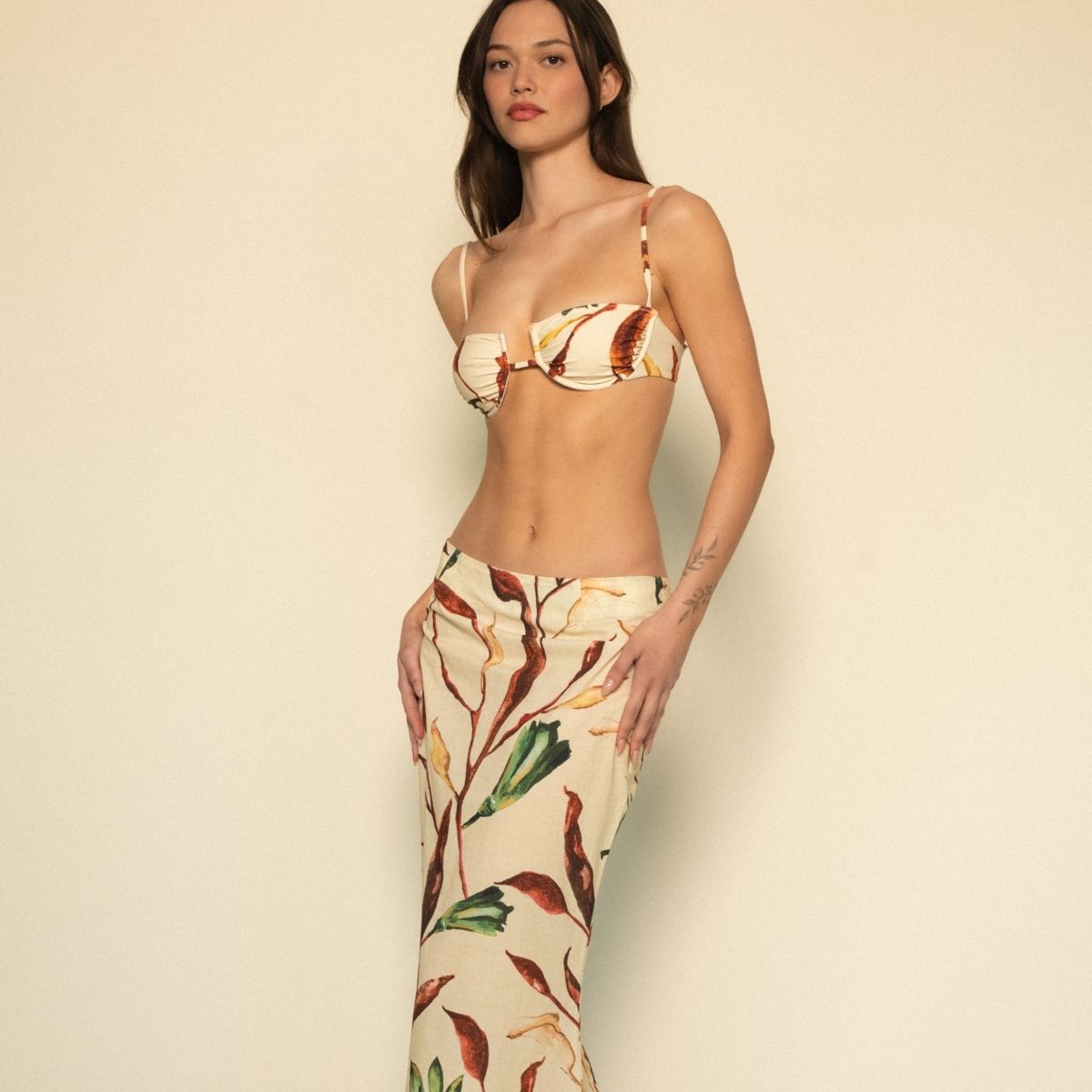 Rooted Floral Simonette Bikini Top