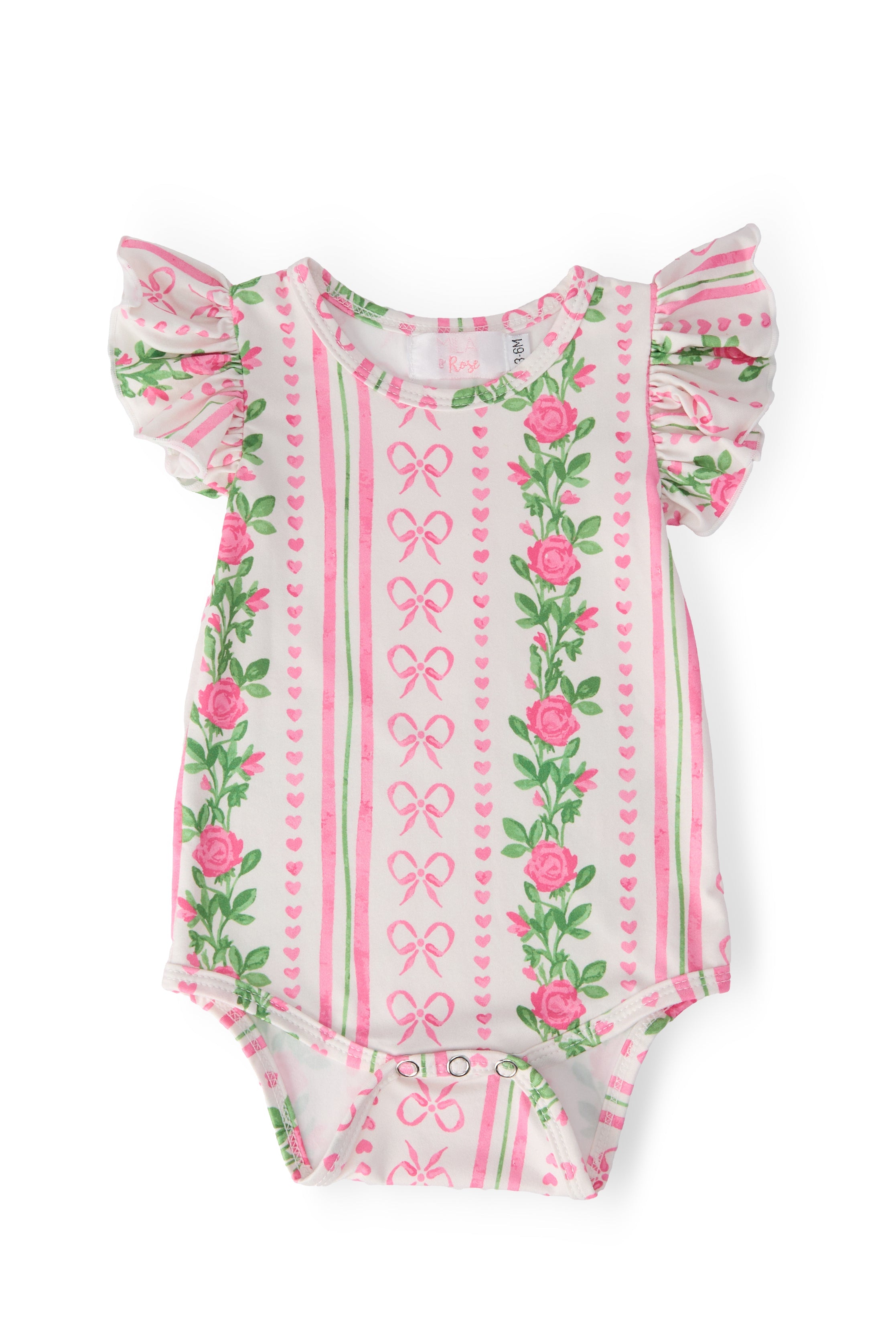 Rosebud Bows S/s Flutter Bodysuit