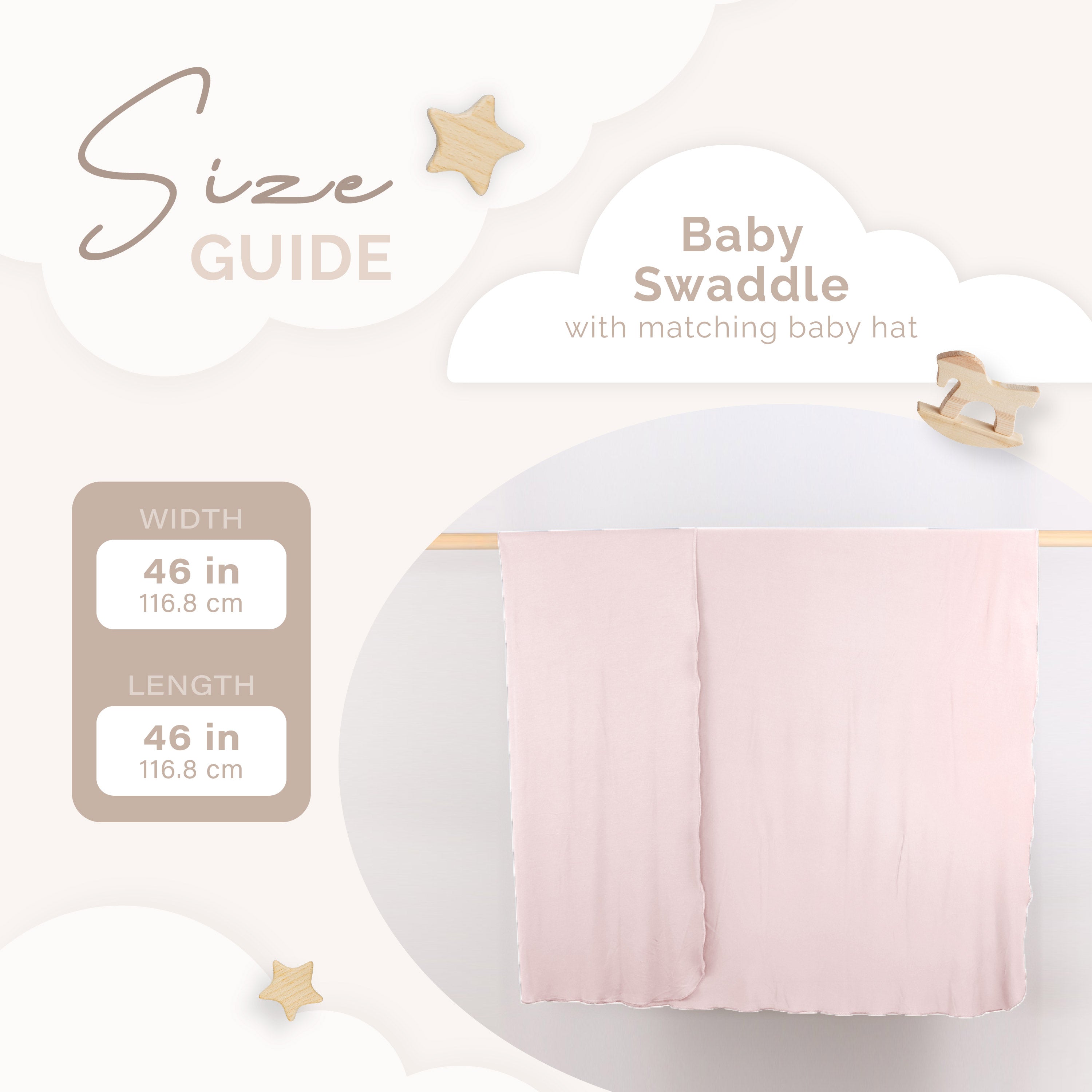 Baby Swaddle Blanket + Hat