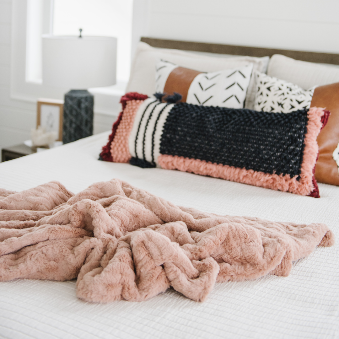 Patterned Faux Fur Throw Blankets