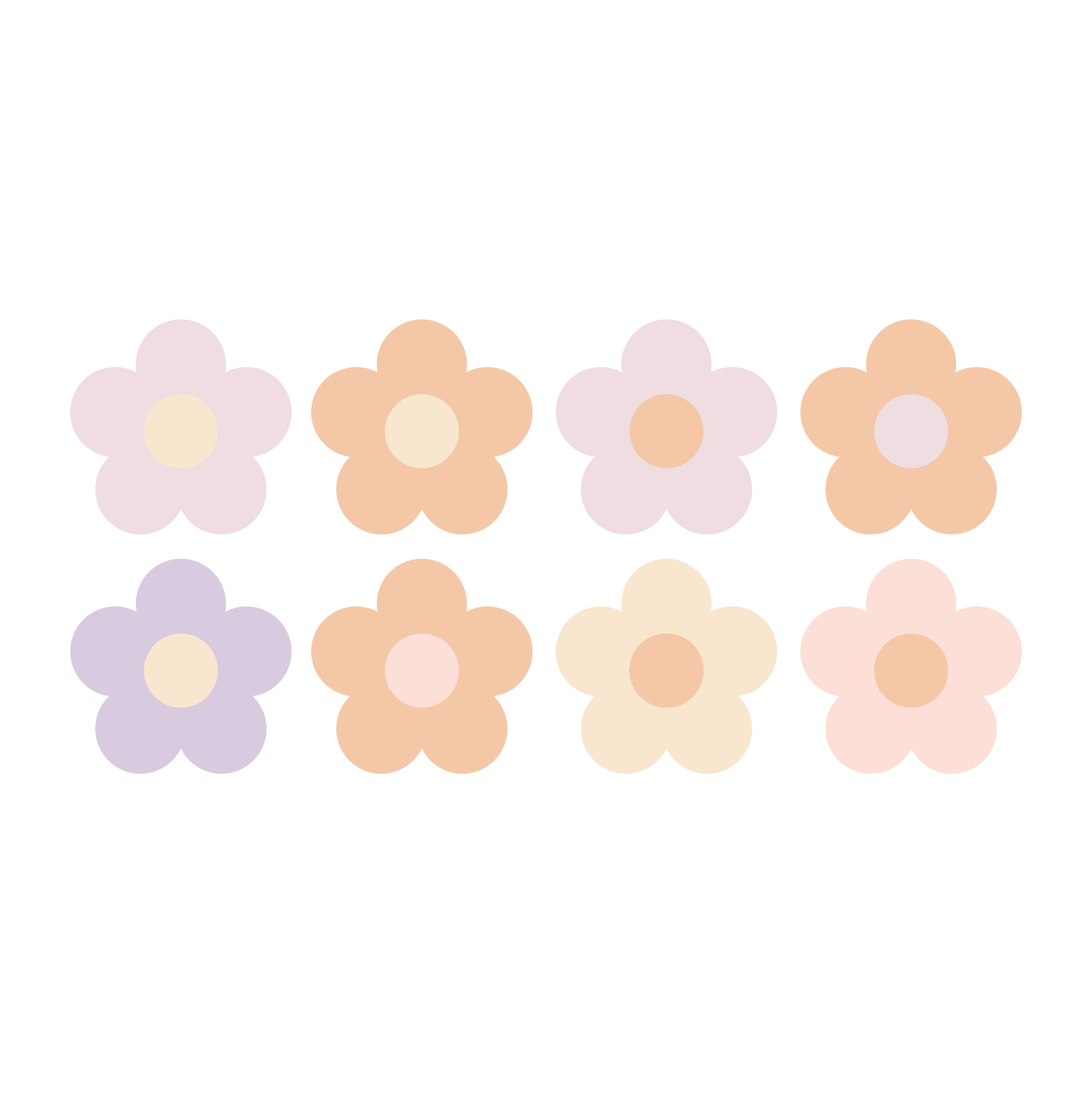Round Flowers Pastel