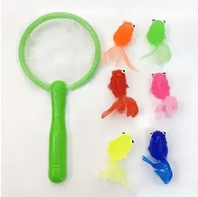 Bath Toy Fishing Net With 6 Floating Animal Toys