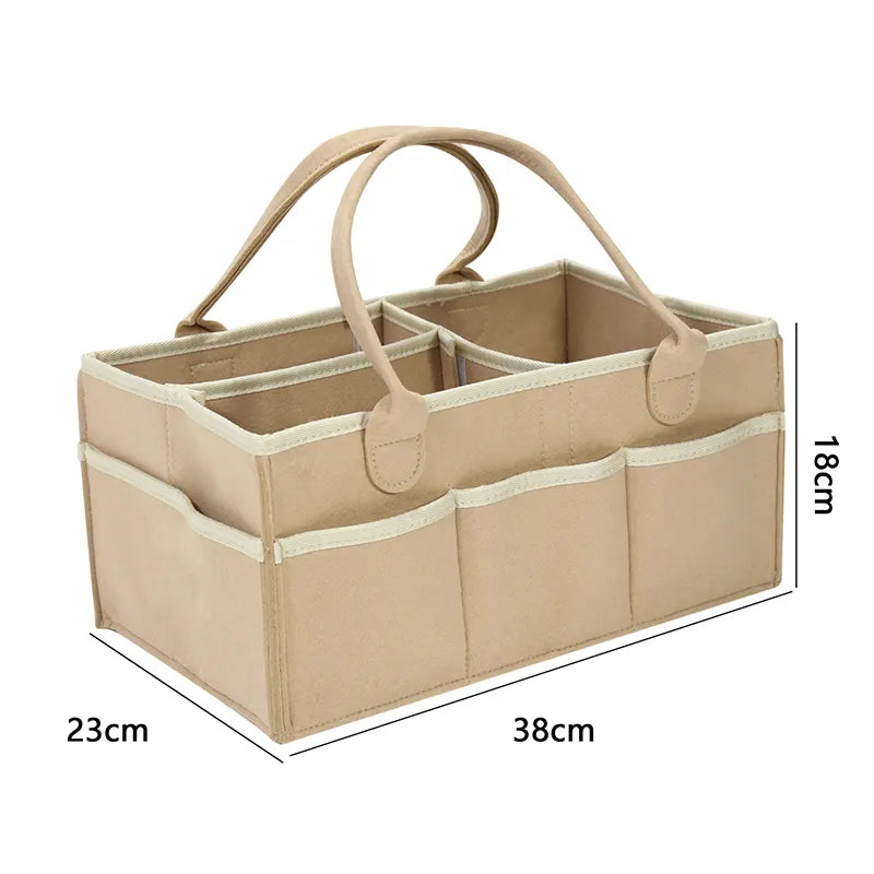 Multipurpose Nappy Basket And Storage With Pockets Multivariant
