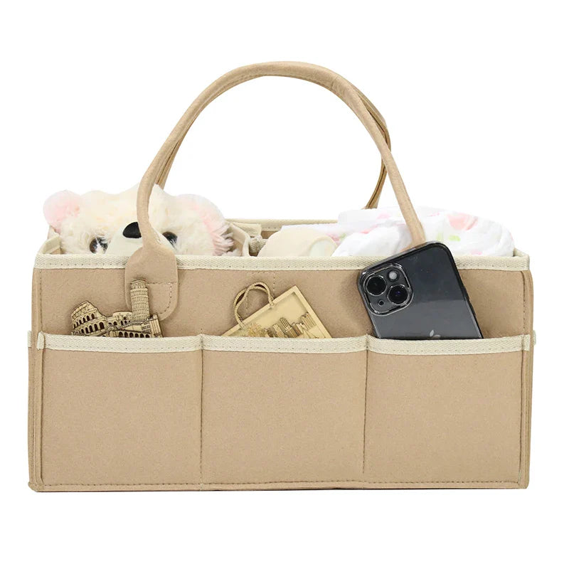 Multipurpose Nappy Basket And Storage With Pockets Multivariant