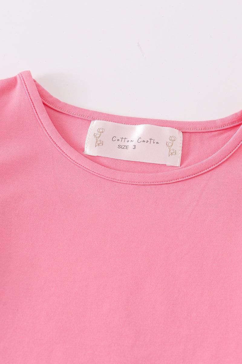 Back To School Apple Top & Skirt Set W/ Hair Bow