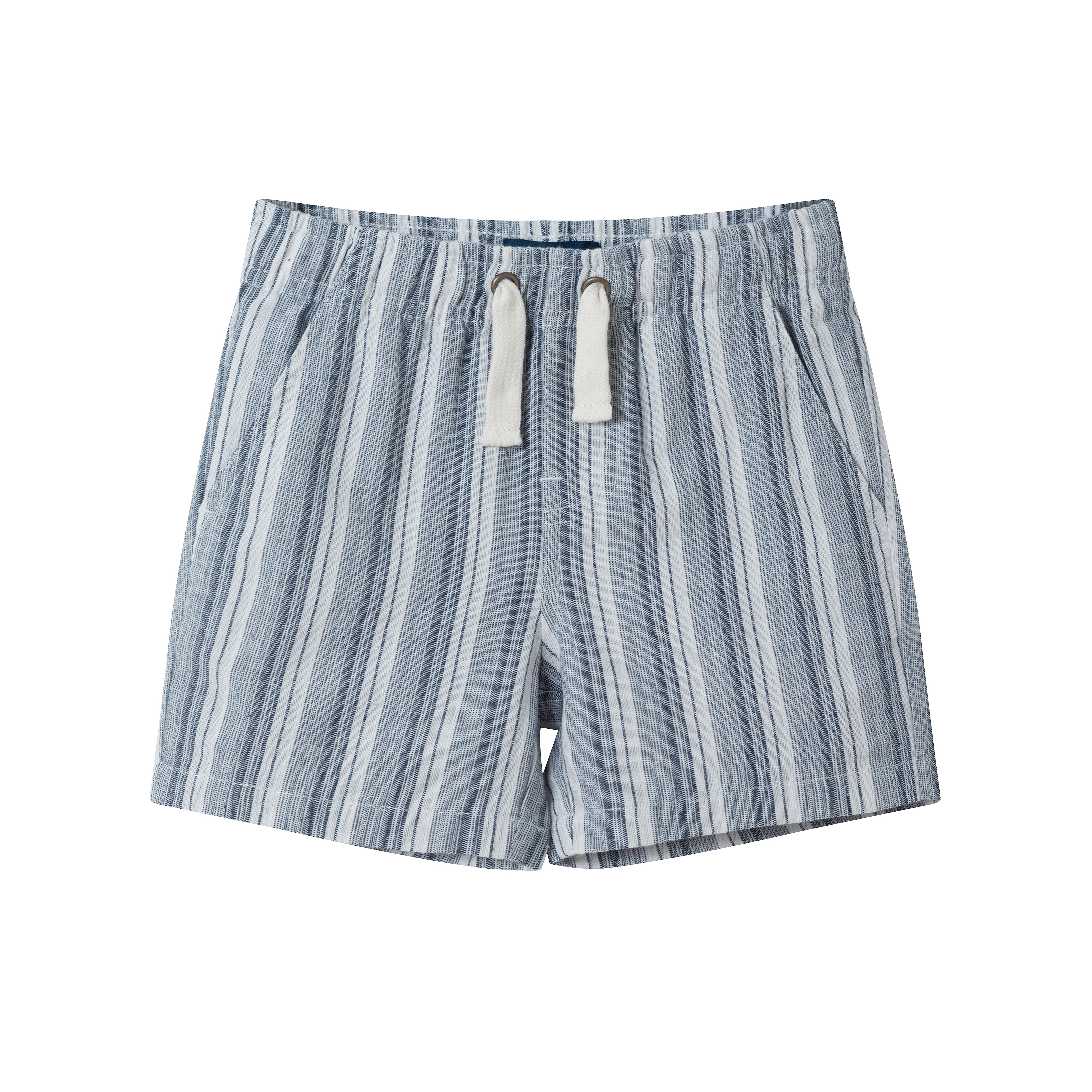 Kids (2-7) Linen Blend Shorts | Nautical Striped