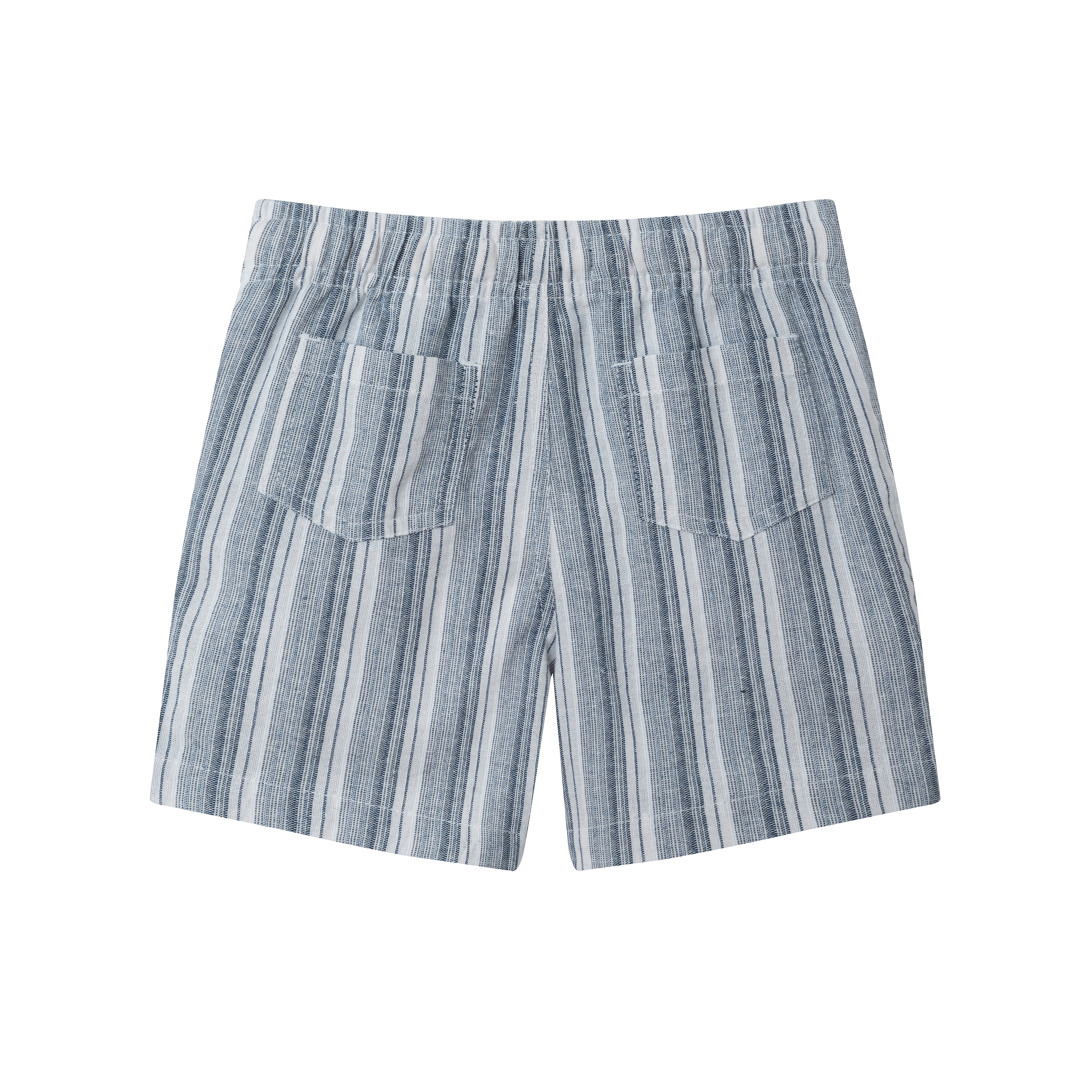 Kids (2-7) Linen Blend Shorts | Nautical Striped