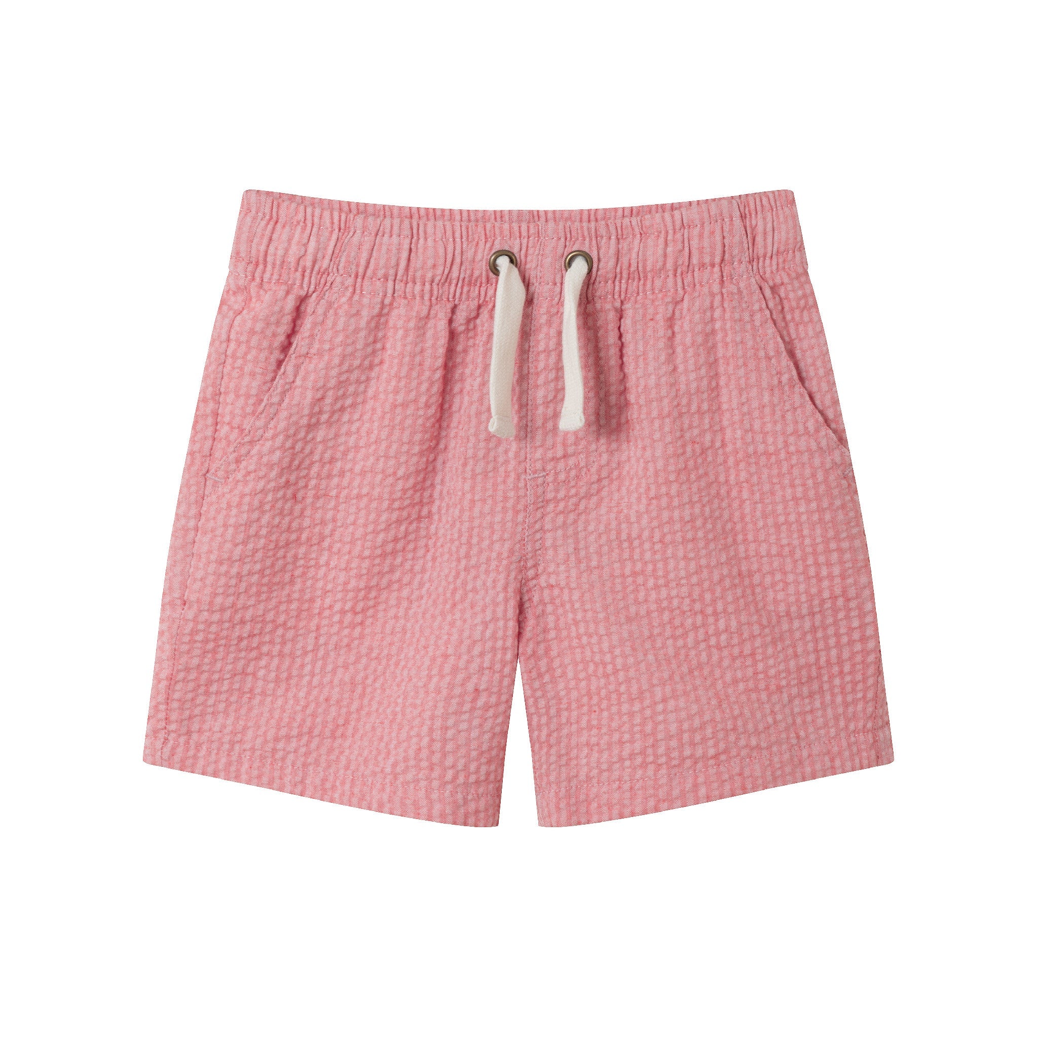 Kids (3-7) Seersucker Shorts | Coral