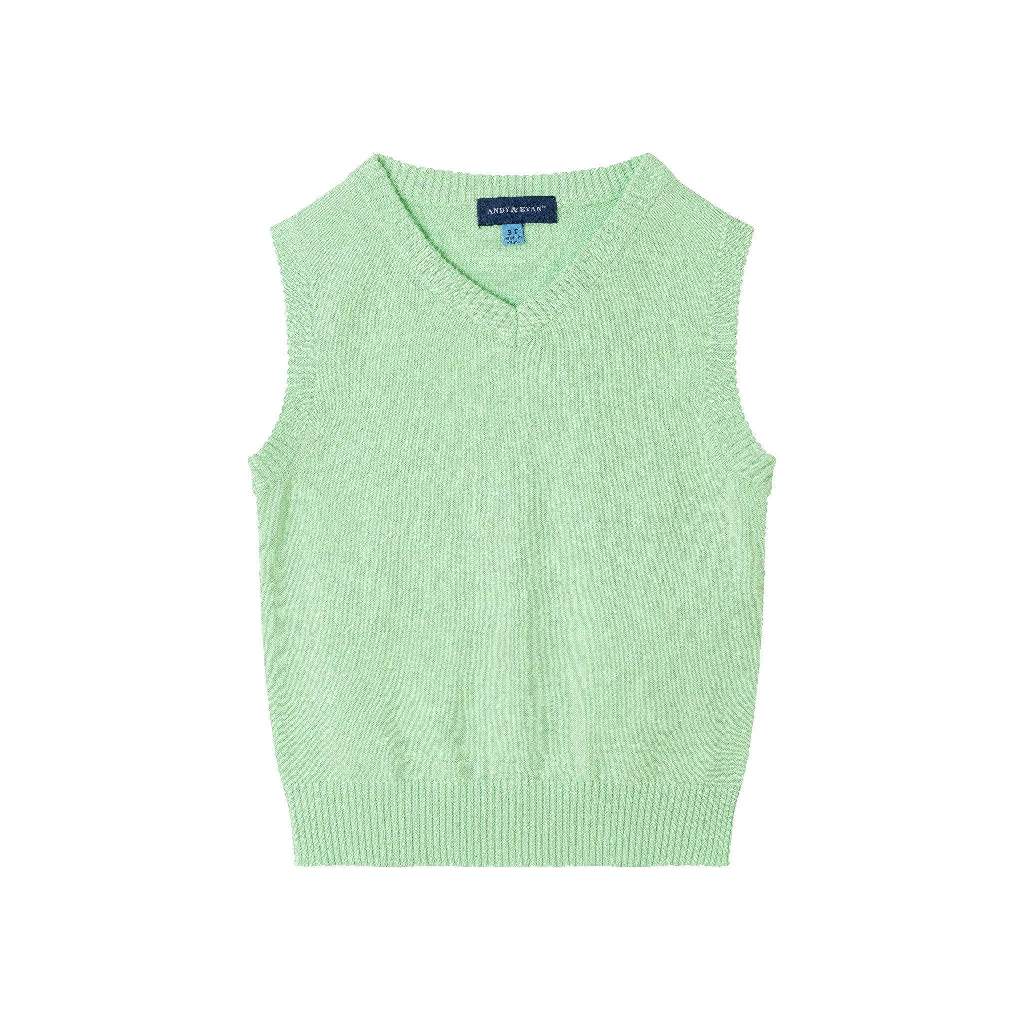 Kids (2-8) Sweater Vest Set | Light Green