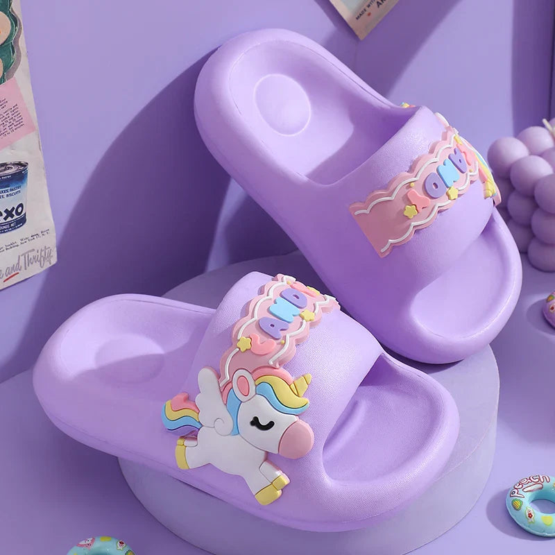 Unicorn Rainbow Slippers Ultra Soft Eva Ages 0-3 Years