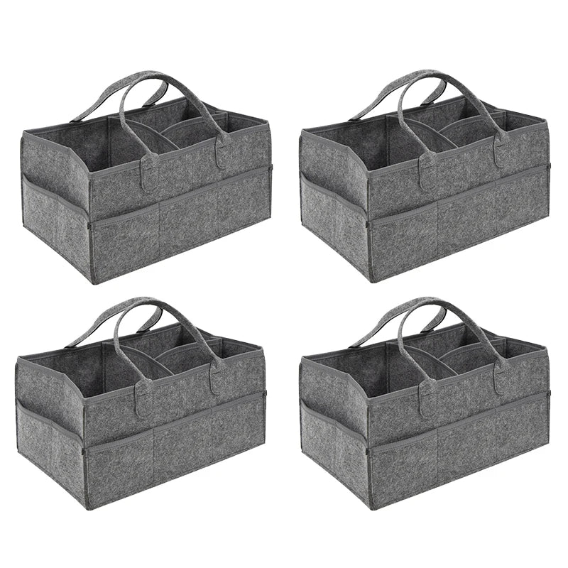 Multipurpose Nappy Basket And Storage With Pockets Multivariant