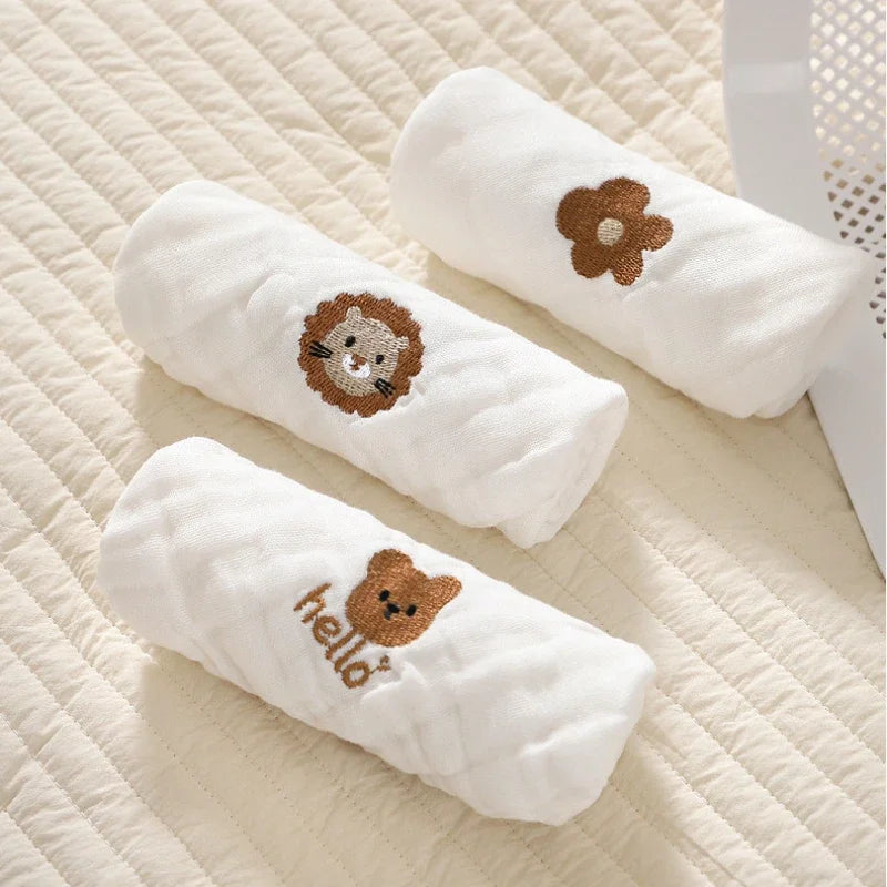 6 Layer Cotton Embroidered Baby Burp Cloth Multivariant
