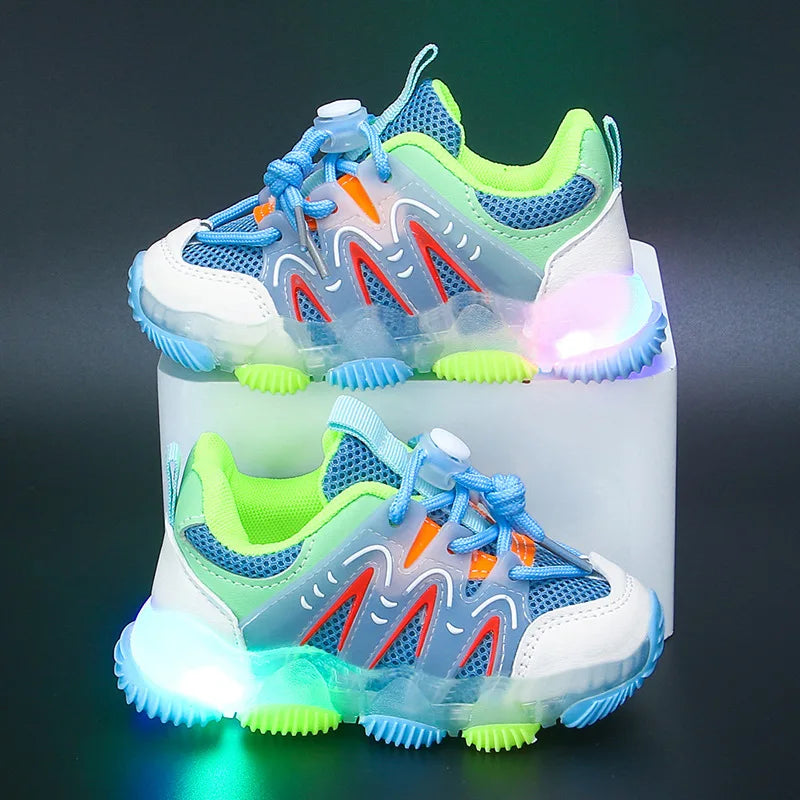 Breathable Running Shoes With Led For Children Multivariant