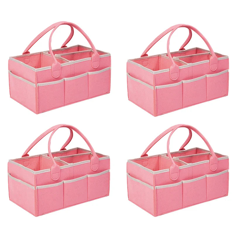 Multipurpose Nappy Basket And Storage With Pockets Multivariant