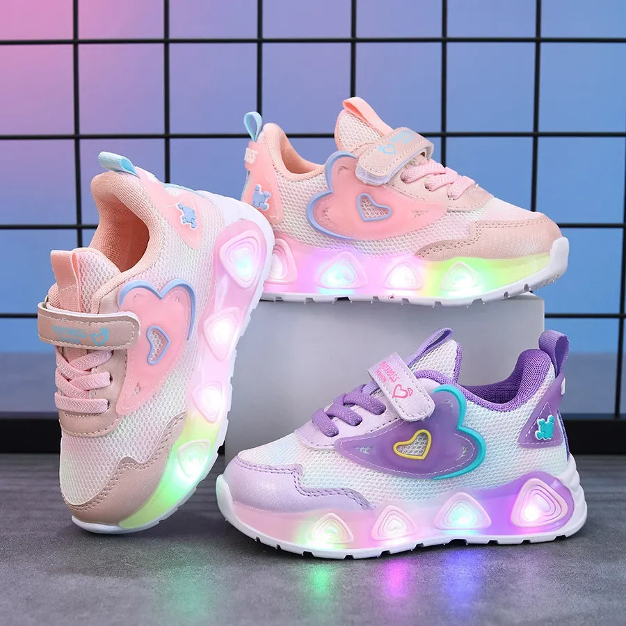 Heart Led Sneakers For Kids Ages 1-8