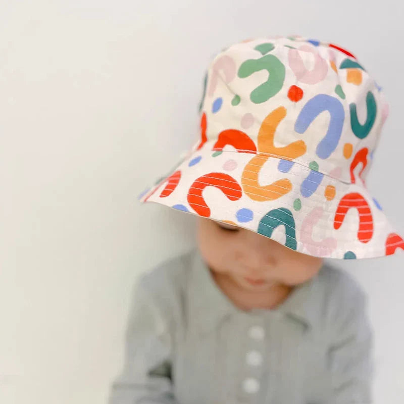 Embroidered Double Sided Baby Bucket Hat For Children