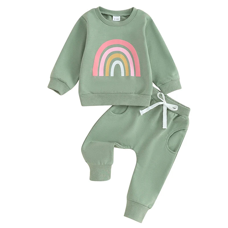 Pants And Sweatshirt Set With Rainbow Multivariant
