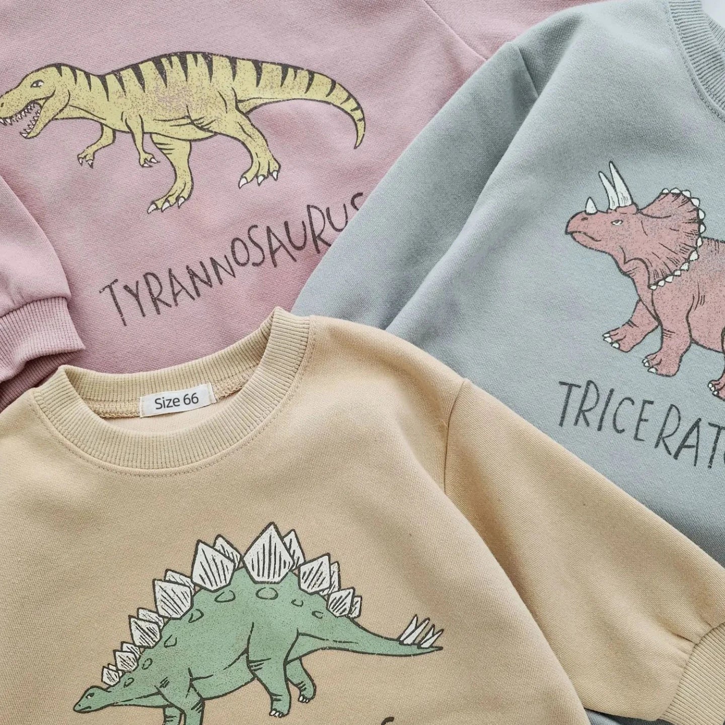 Sweatshirt With Romper Closure And Dinosaurs Multivariant