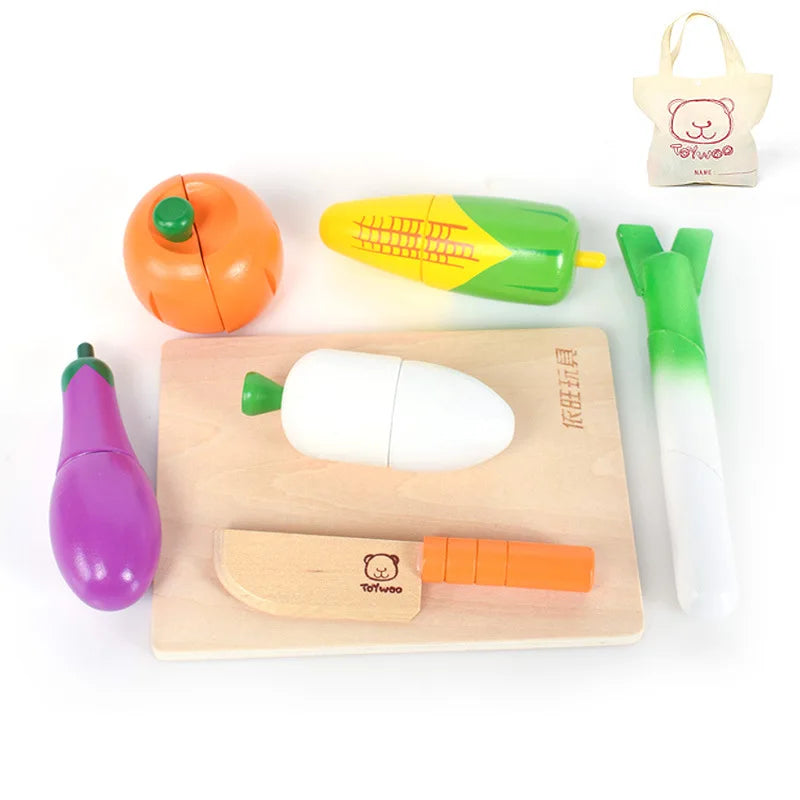 Wooden Pretend Play Food For Children Multivariant