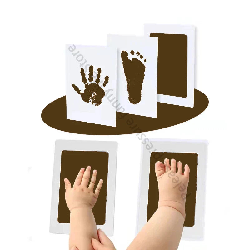Diy Kit For Souvenir Feet/handprints On White Background Multivariant