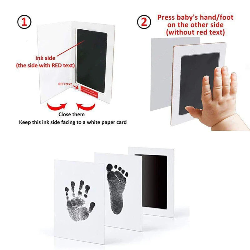 Diy Kit For Souvenir Feet/handprints On White Background Multivariant