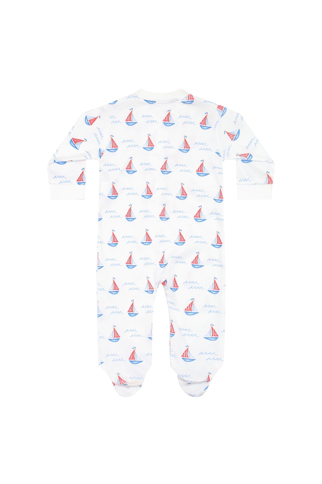 Sailboats Zipper Footie