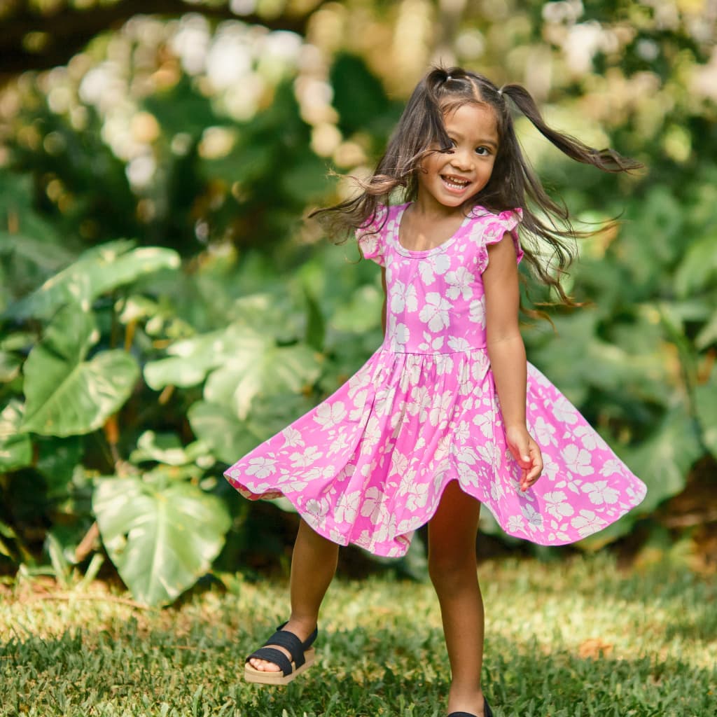 Salina Bamboo Flutter Sleeve Dress