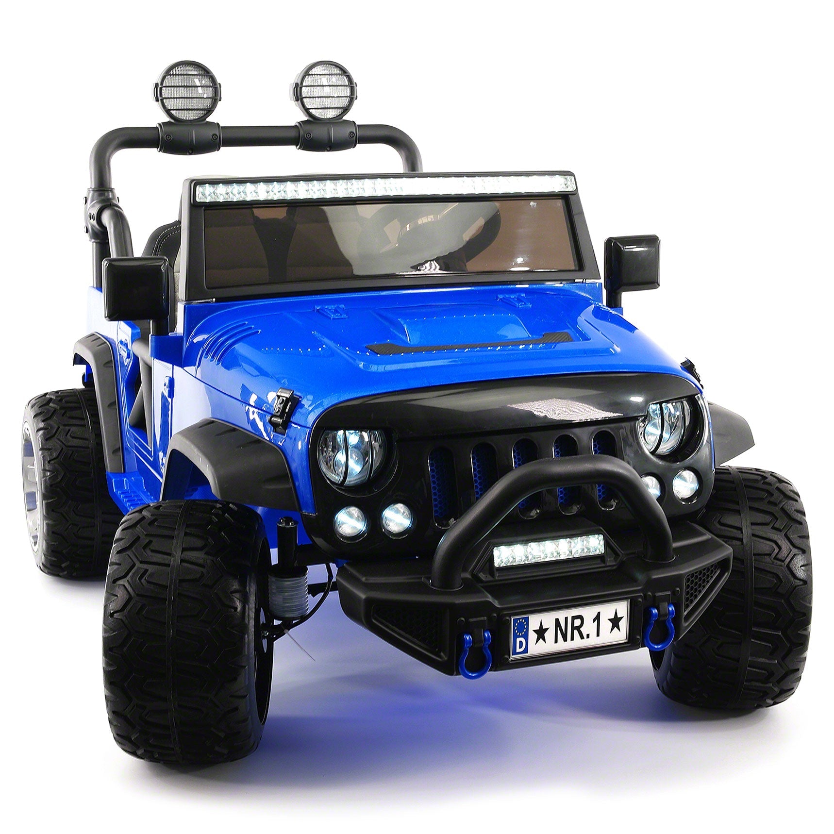 Trail Explorer 24v Kids Ride-on Car Truck With R/c Parental Remote | Blue