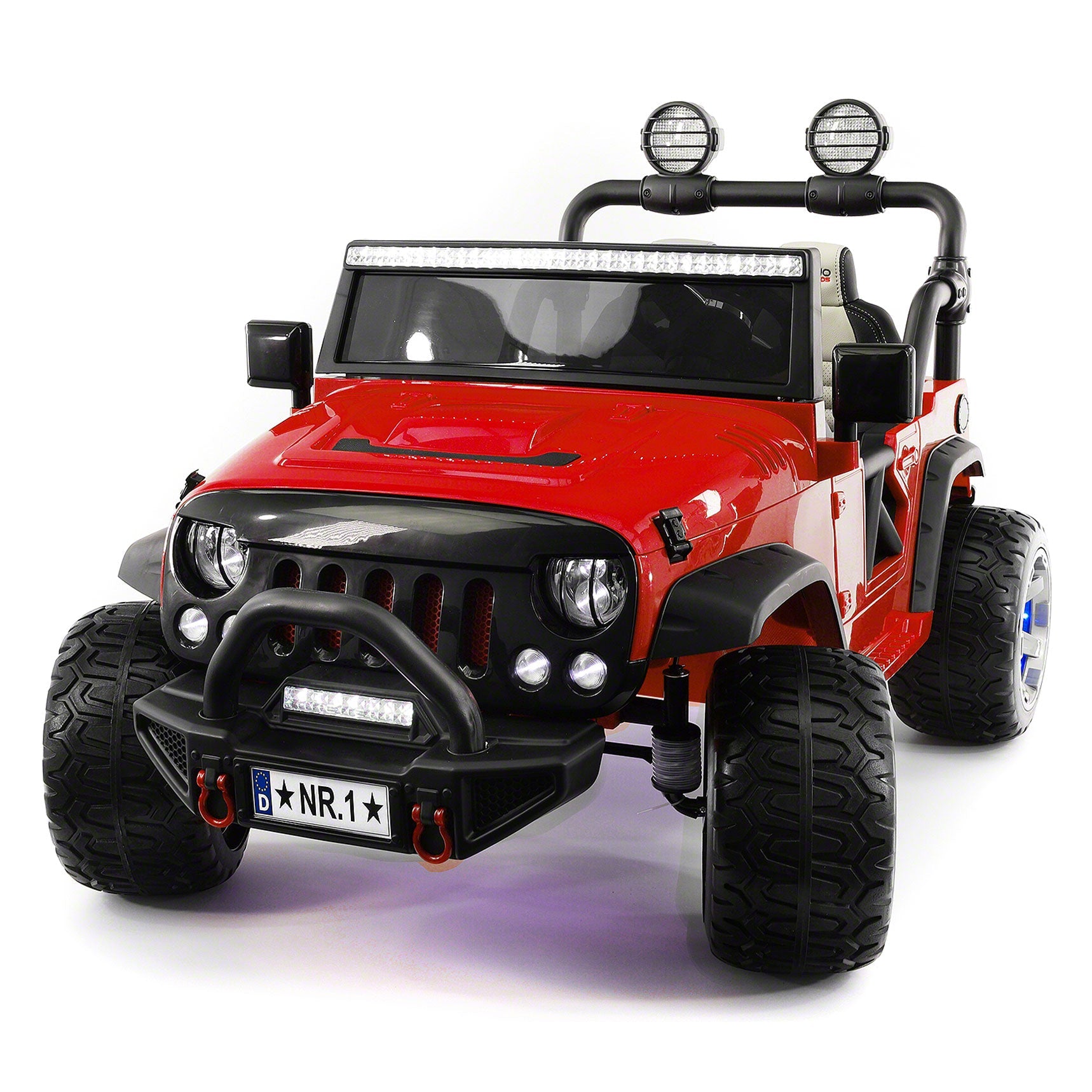 Trail Explorer 12v Kids Ride-on Car Truck With R/c Parental Remote | Cherry Red