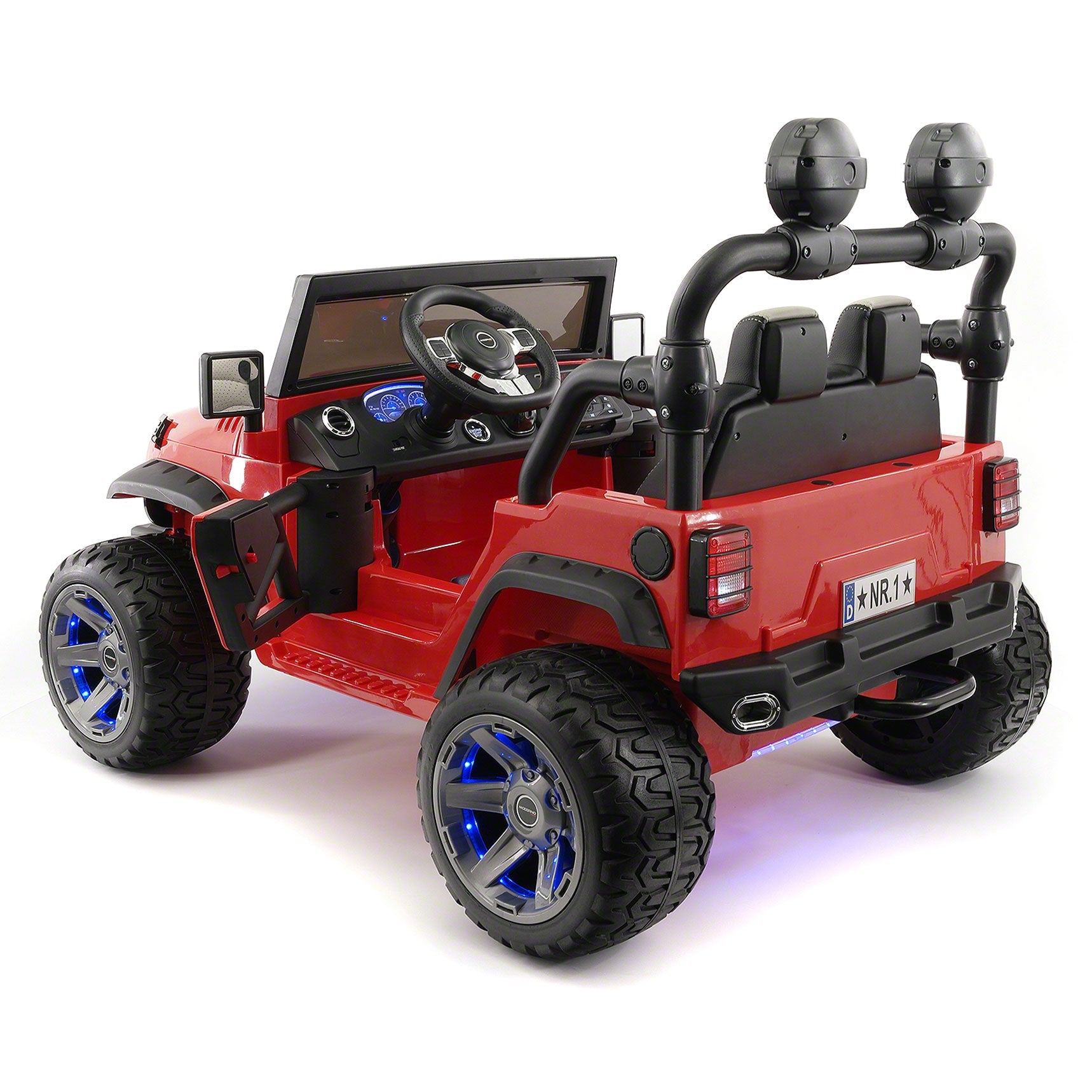 Trail Explorer 12v Kids Ride-on Car Truck With R/c Parental Remote | Cherry Red