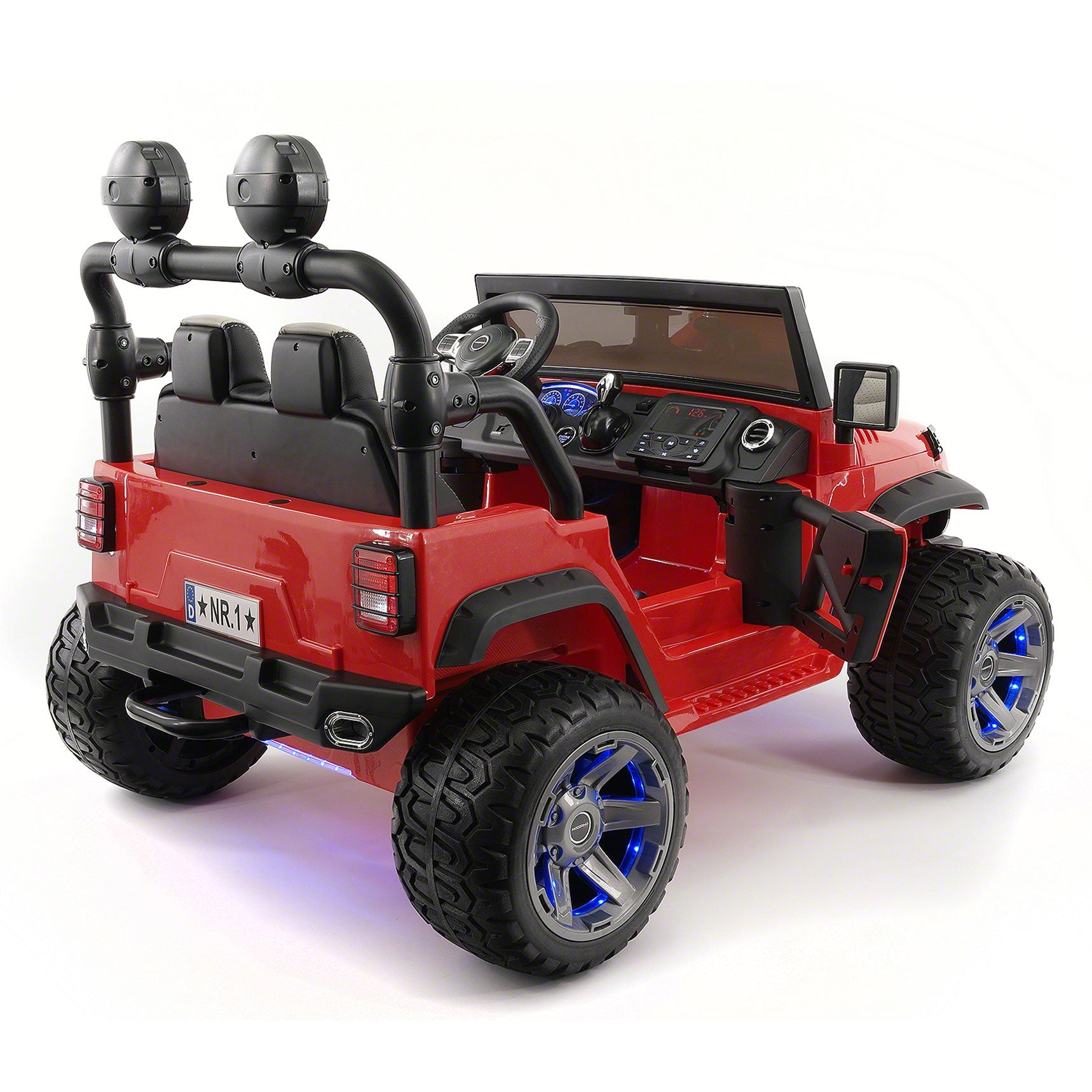 Trail Explorer 12v Kids Ride-on Car Truck With R/c Parental Remote | Cherry Red
