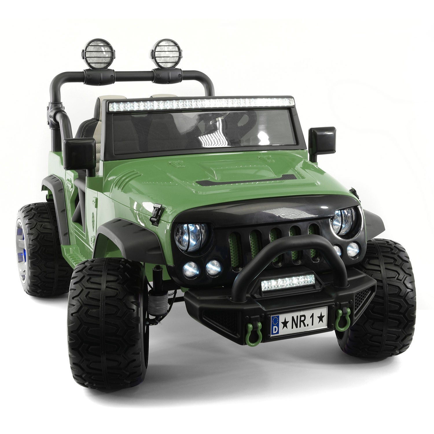 Trail Explorer 24v Kids Ride-on Car Truck With R/c Parental Remote | Olive Green