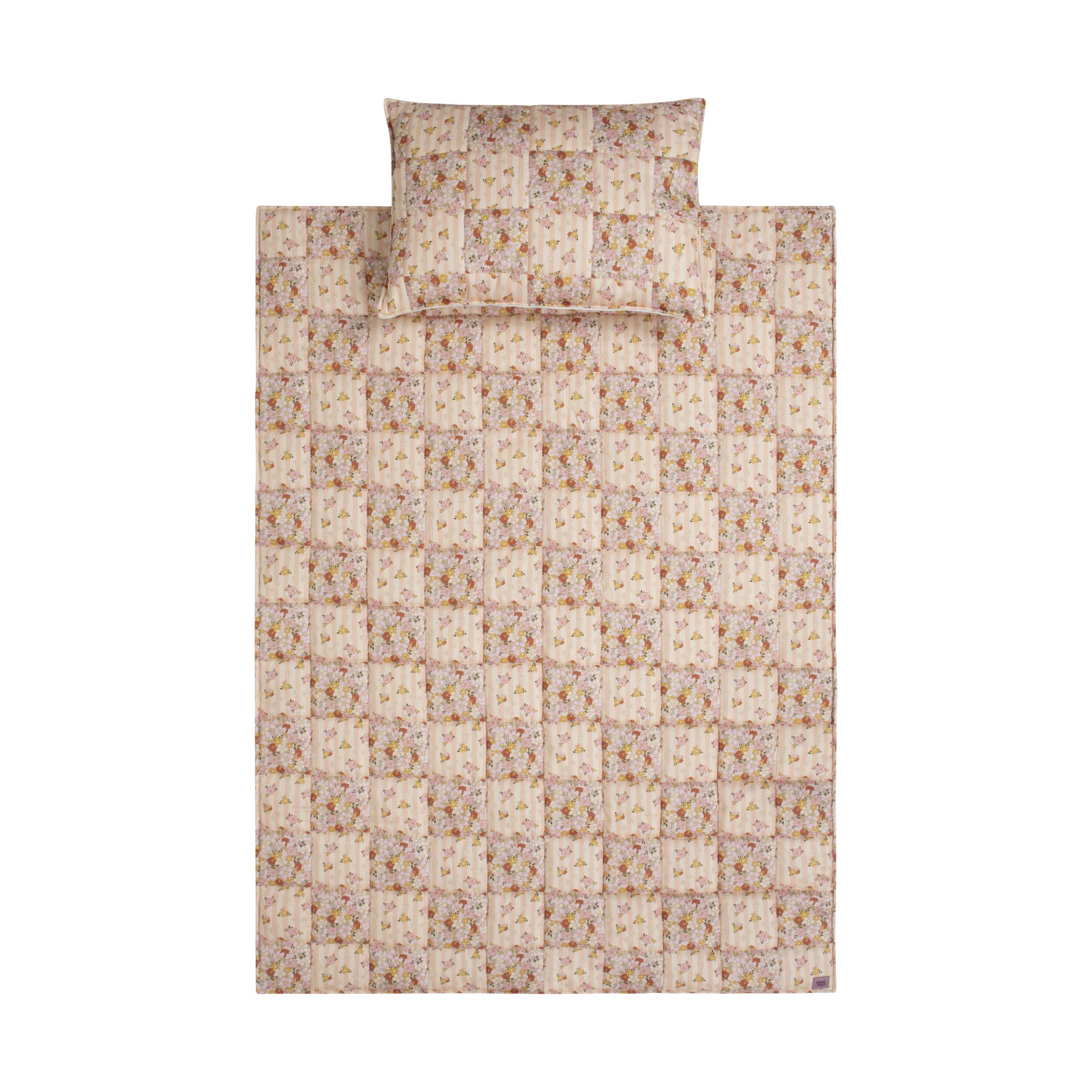 Cotton Quilted "spring Garden" Child Cover Set (large)