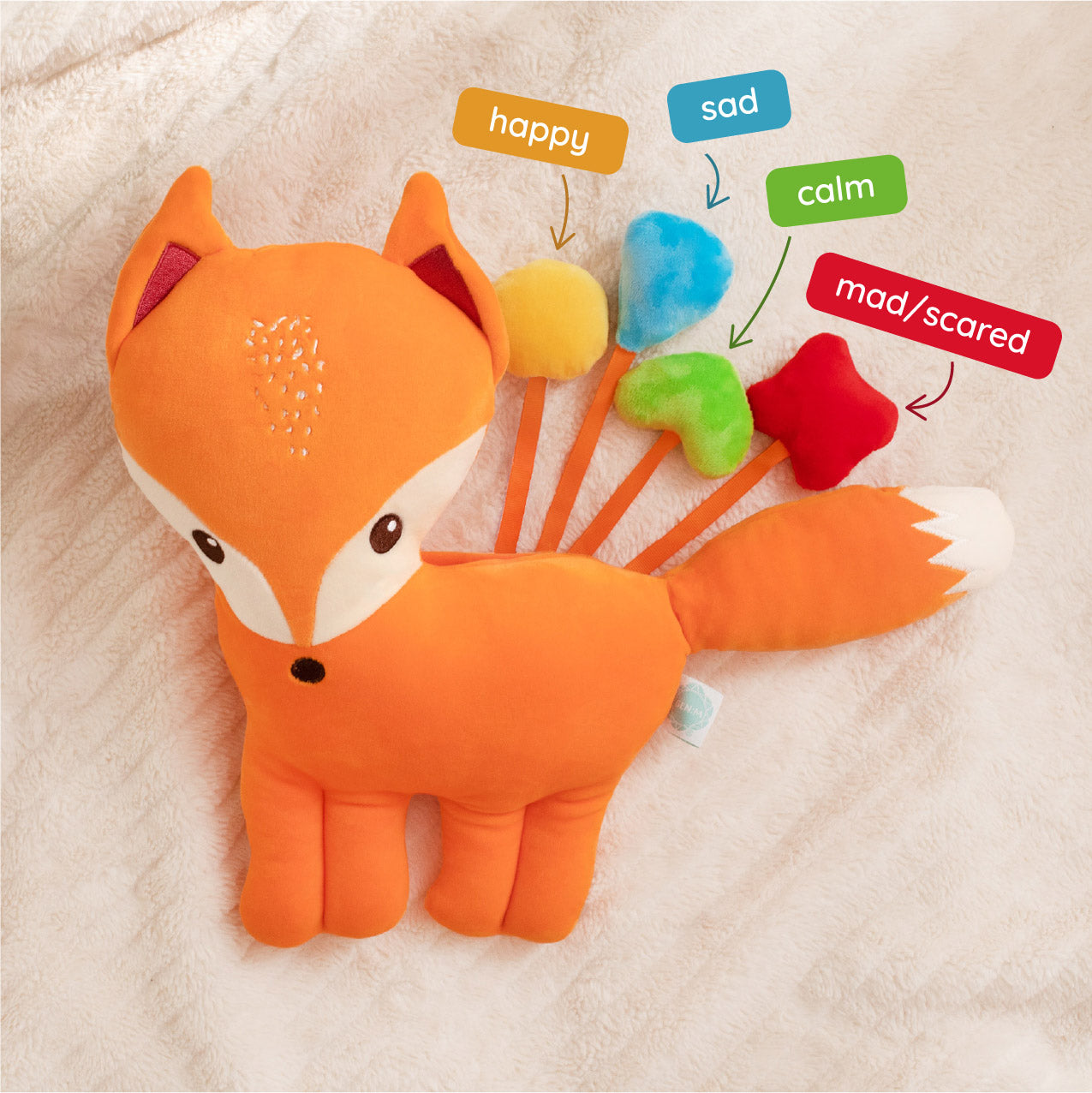 Orange Fox Snugglebuddies Emotions Plush