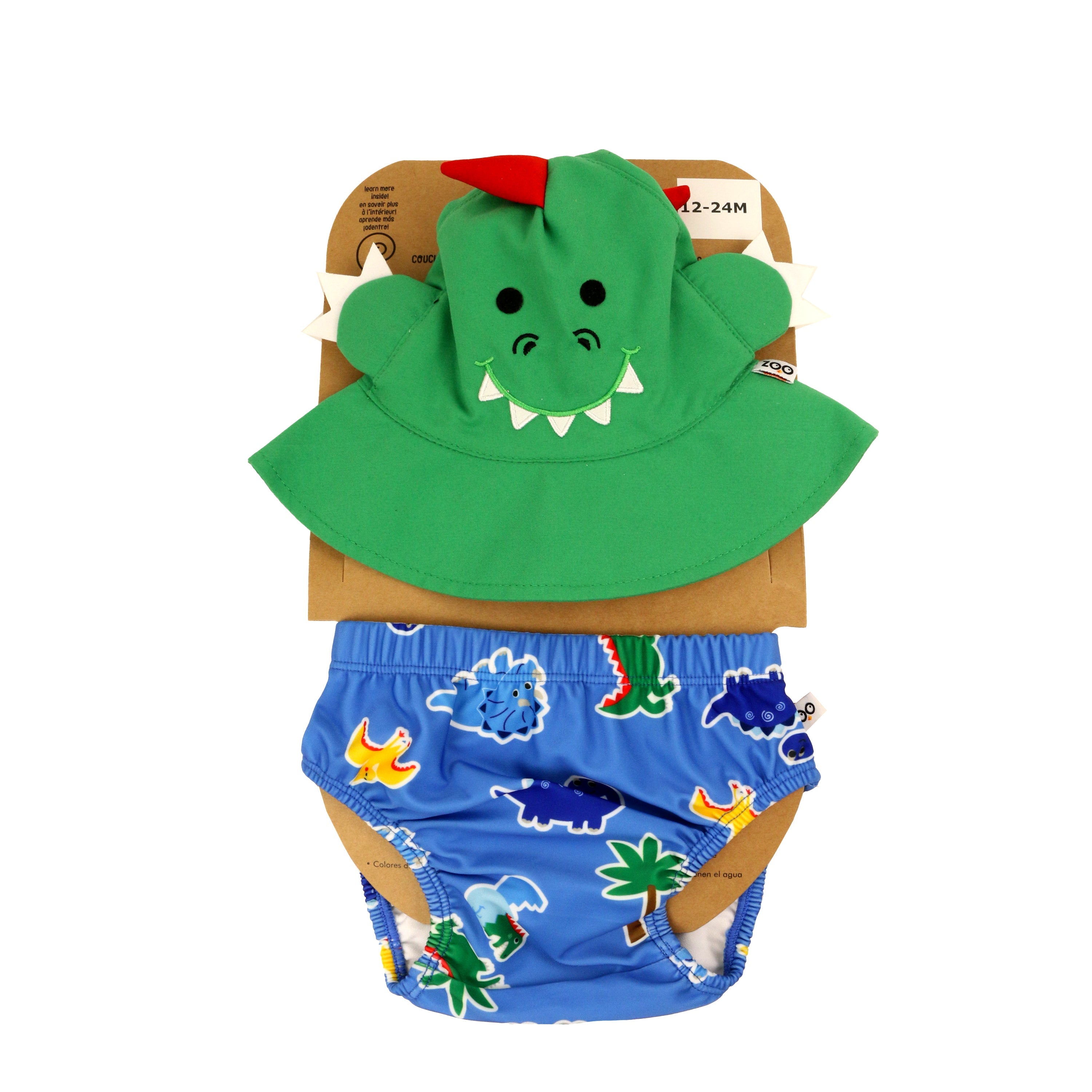 Baby Swim Diaper & Sun Hat Set - Devin The Dino & Friends **pre-order (orders Will Ship In Full Early March '25)**
