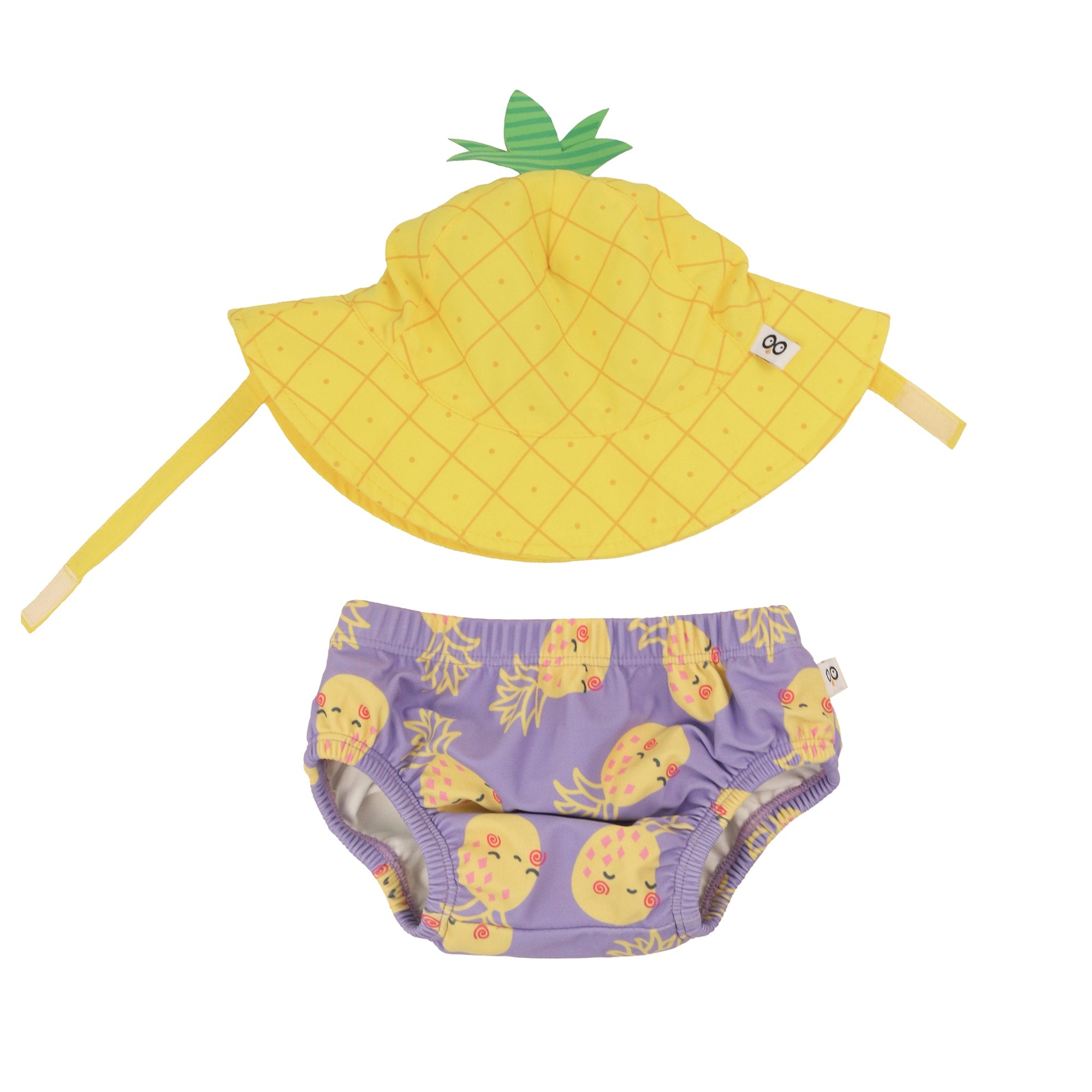 Baby Swim Diaper & Sun Hat Set - Pineapple Punch **pre-order (orders Will Ship In Full Early March '25)**