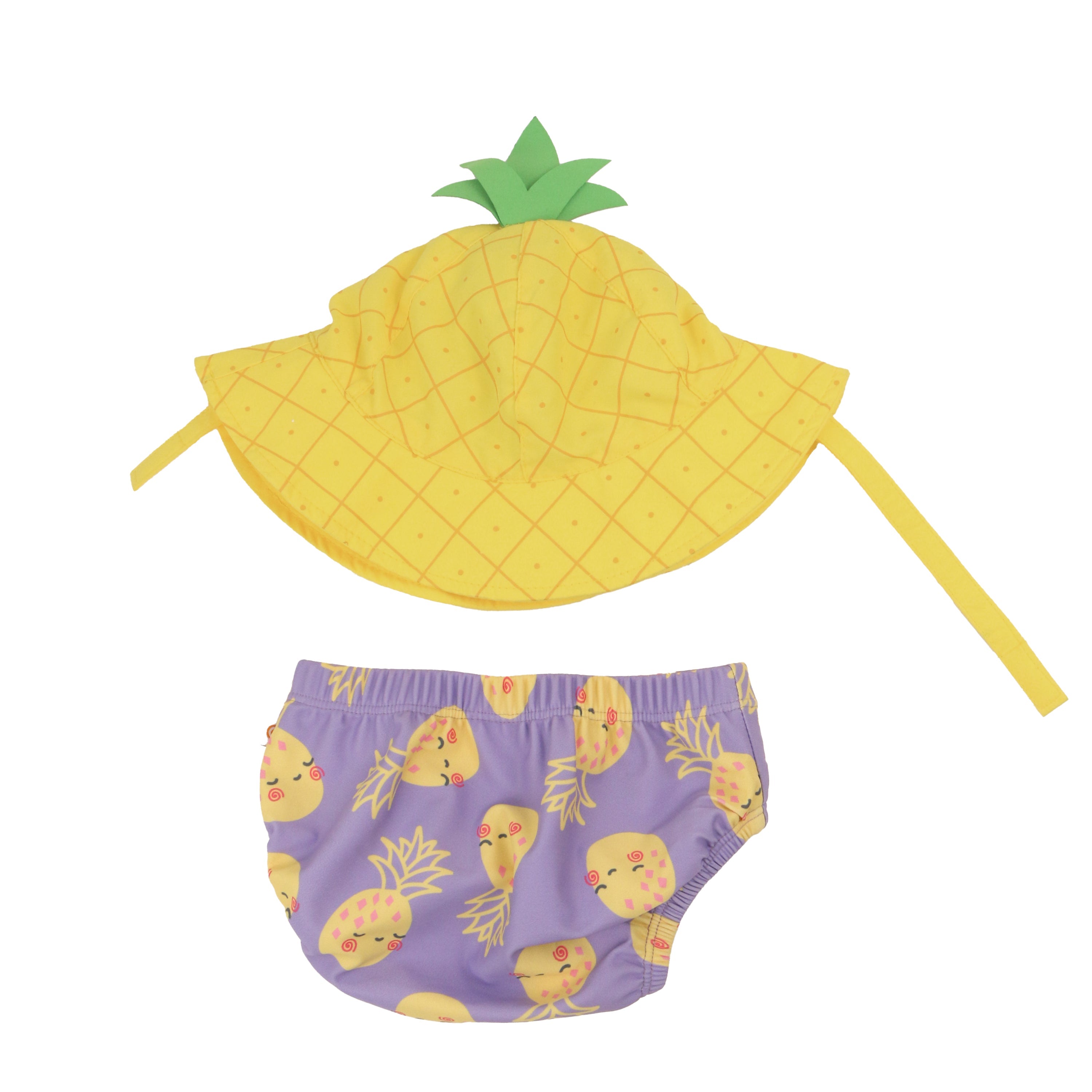 Baby Swim Diaper & Sun Hat Set - Pineapple Punch **pre-order (orders Will Ship In Full Early March '25)**
