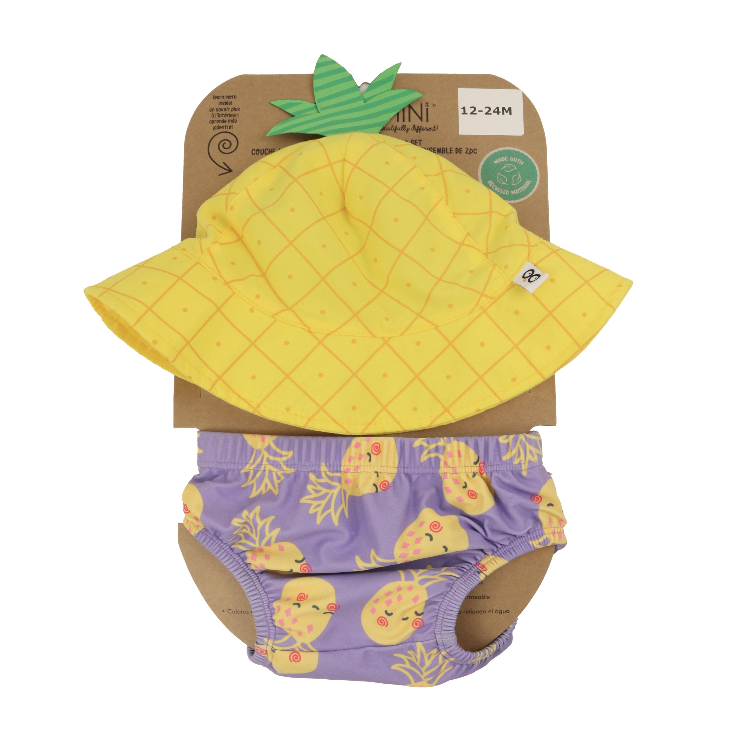 Baby Swim Diaper & Sun Hat Set - Pineapple Punch **pre-order (orders Will Ship In Full Early March '25)**