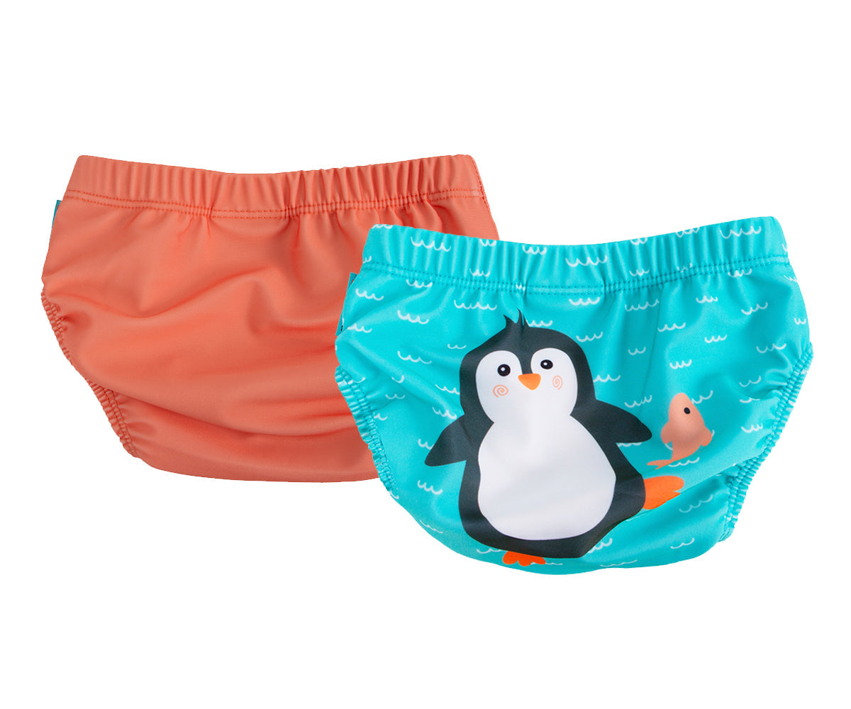 Baby/toddler Reuseable Swim Diaper Set (2 Pcs) - Penguin