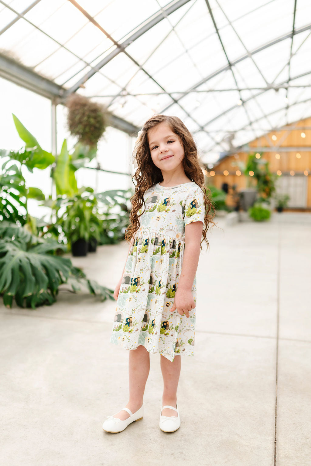 He Is Risen Short Sleeve Twirl Dress Cotton