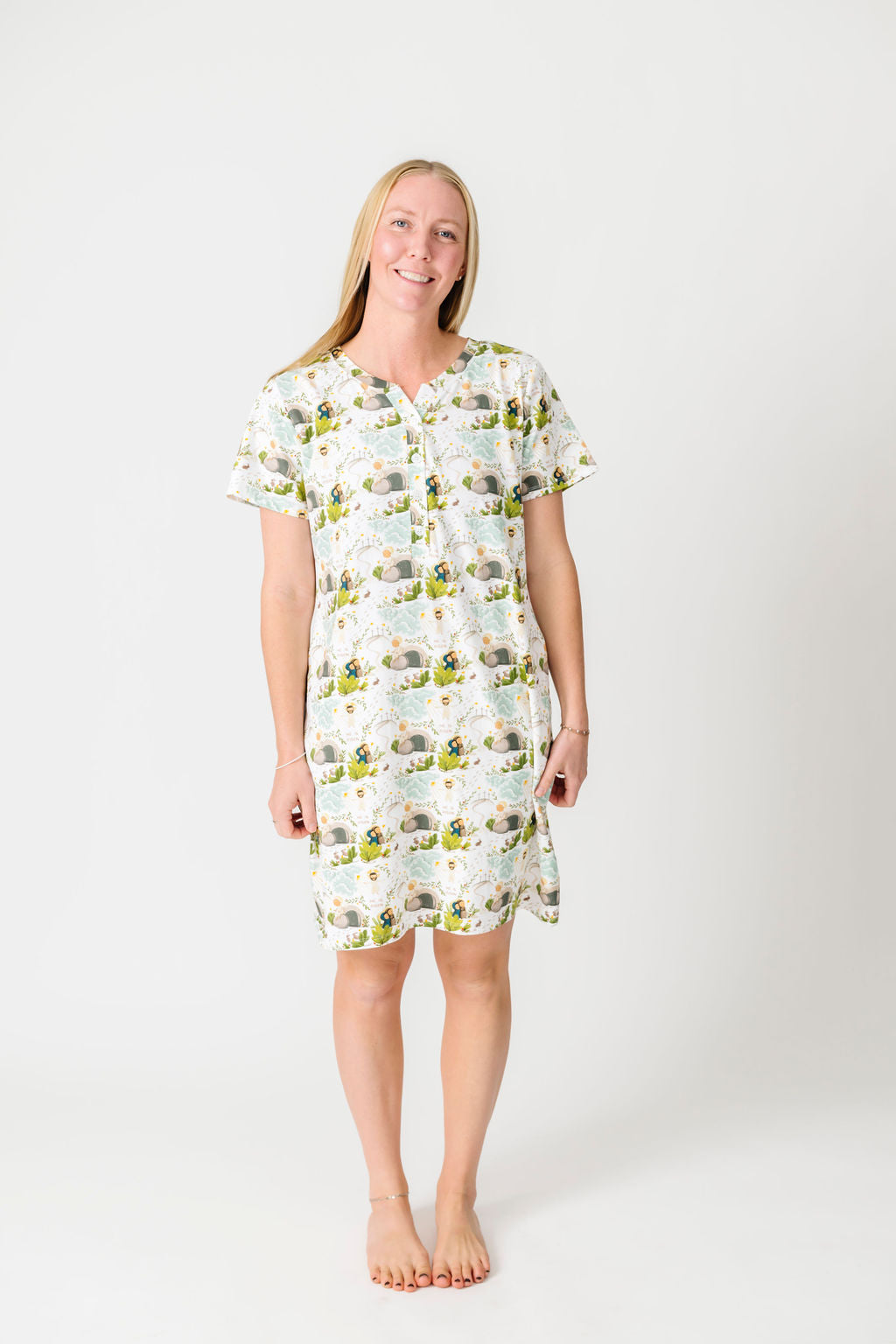 He Is Risen Women's Pj Nightgown Cotton