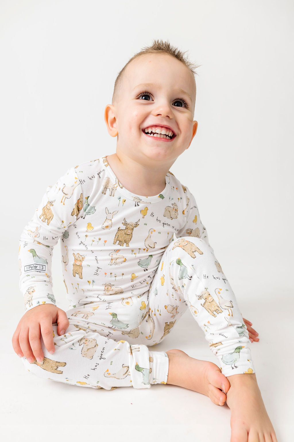 New Birth Pj Long Sleeve Set Bamboo