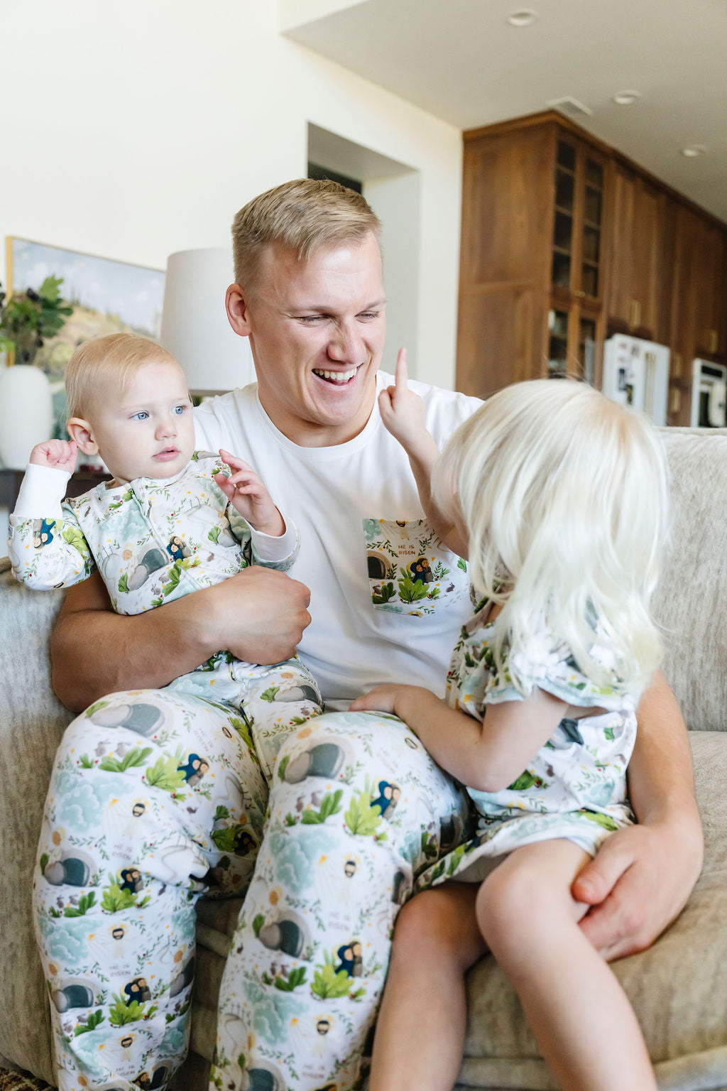 He Is Risen Men's Pj Set Cotton