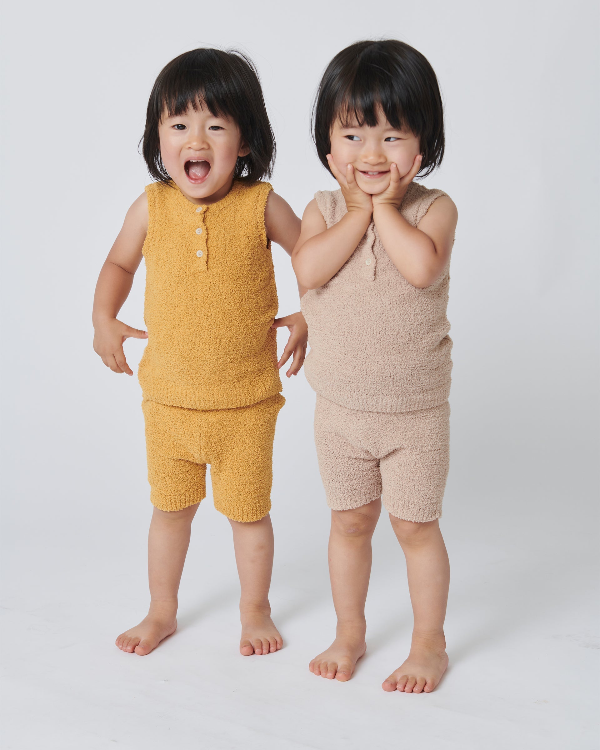 Sleeveless Henley - Fuzzy