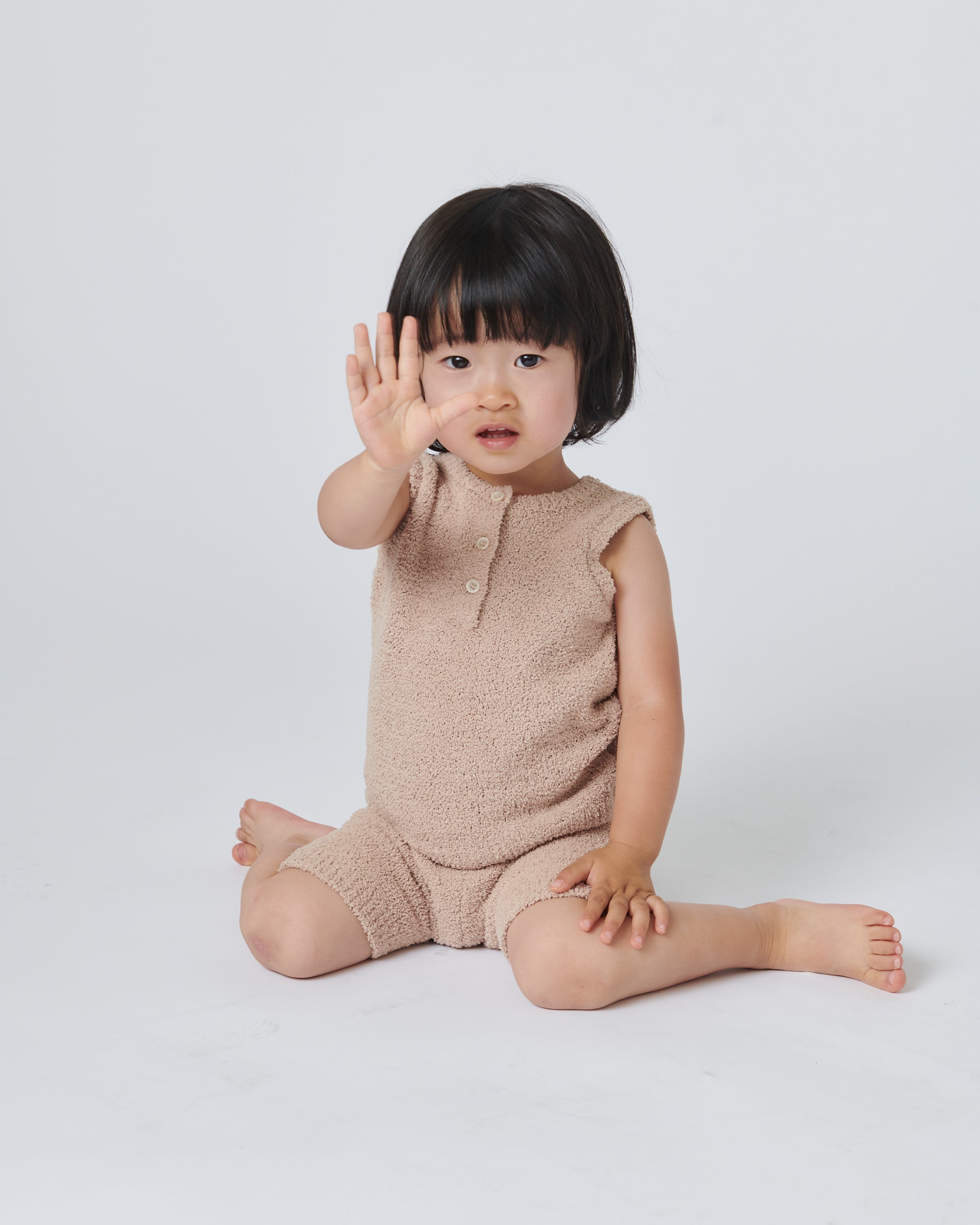 Sleeveless Henley - Fuzzy